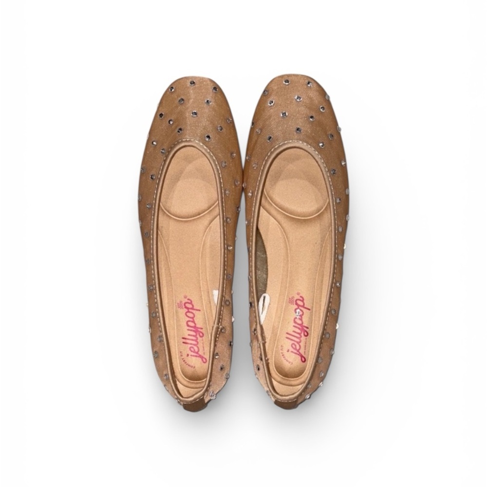 Jellypop NWOT Nude Studded Loafers